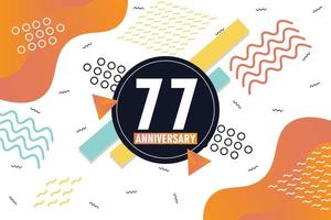 th anniversary celebration logotype with colorful abstract background design with geometrical shapes vector design