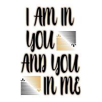 I am in  you and you in me vector