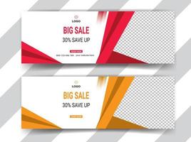 business web banner template design free vector