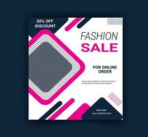 Fashion sale instagram post template design free vector