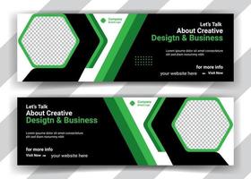 business  cover page or web ads banner design template Free Vector