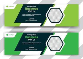 business  cover page or web ads banner design template Free Vector