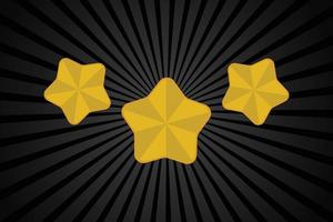 Vector vector illustration of golden stars rating game. set isolated green stars for the game