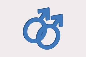 Blue gender symbol of gay. vector