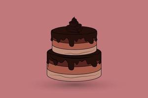 gratis vectores chocolate pastel ilustraciones