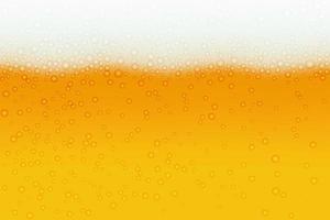 Lager beer background with foam and bubbles vector
