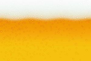 Lager beer background with foam and bubbles vector