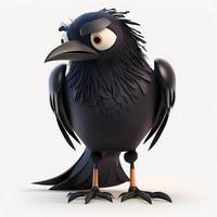 crow illustration AI Generated photo