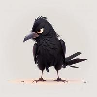 crow illustration AI Generated photo