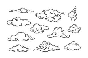 Hand draw the weather collection. Flat style vector illustration