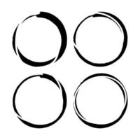 Super set of circles lines sketch hand drawn. Doodle circles for design elements vector