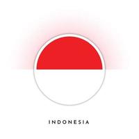 Indonesia round flag template design vector