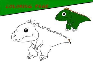 Megalosaurus sketch for children to color. Design For Children's book. Vector illustration