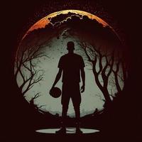 basketball silhouette AI Generated photo