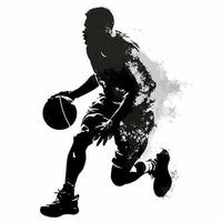 baloncesto silueta ai generado foto