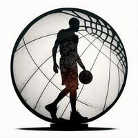 basketball silhouette AI Generated photo