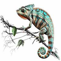 chameleon  illustration AI Generated photo