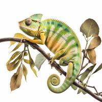 chameleon  illustration AI Generated photo