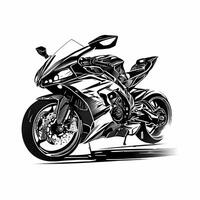 sport bike black and white photo