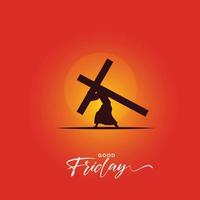 Good Friday peace of holy week social media post vector