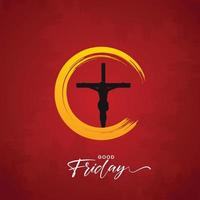 Good Friday Peace of Holy Week Social Media Post vector