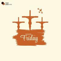 Good Friday peace of holy week social media post vector