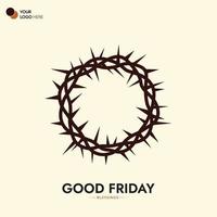 Good Friday peace of holy week social media post vector