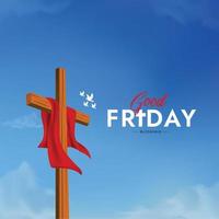 Good Friday peace of holy week social media post vector