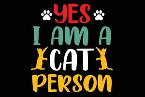 i am a cat person design vector