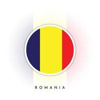 Romania round flag template design vector