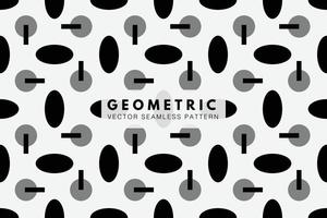 circulo y oblongo con línea geométrico formas sin costura repetir vector modelo