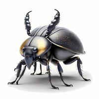 rhino beetle illustration AI Generated photo