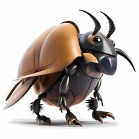 rinoceronte escarabajo ilustración ai generado foto