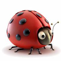ladybug illustration AI Generated photo