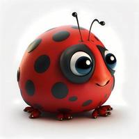 ladybug illustration AI Generated photo