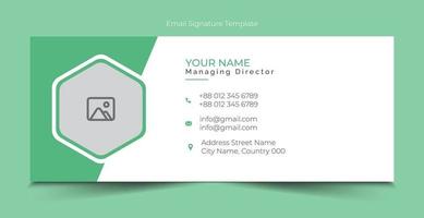 Free Vector email signature template design