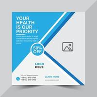 Medical health social media post banner vector