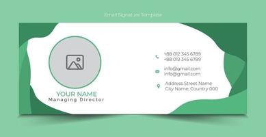 Free Vector email signature template design