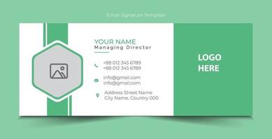 Free Vector email signature template design