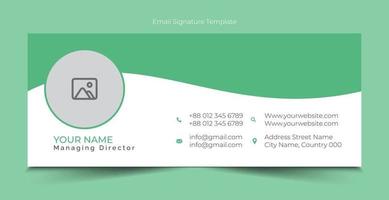 Free Vector email signature template design