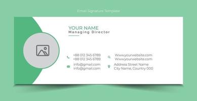 Free Vector email signature template design