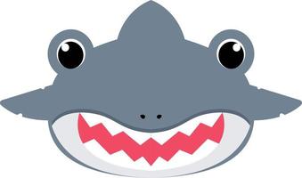 Cute little shark face illustration vector