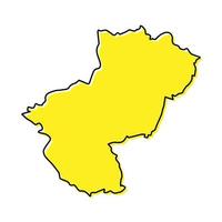Simple outline map of Pays de la Loire is a region of France vector