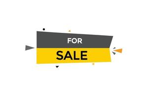 for sale vectors.sign label bubble speech for sale vector