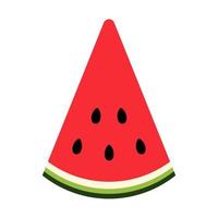 Watermelon slice icon. Summer fruit illustration isolated on white background vector