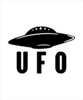 Ufo alien concept illustration tshirt design vector