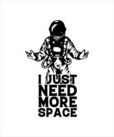 Space logo vector illustration tshirt design