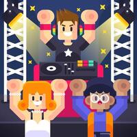 Dance And Party With Loud Music vector