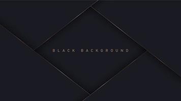 Black luxury background with shadow elements, template for your design vector