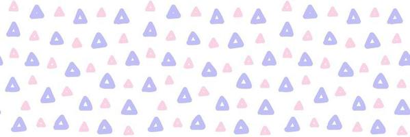 Hand drawn triangles seamless pattern. Simple backgrond with sketch shapes. Vector texture for home decor, children's textile, wrapping paper, invitation card.